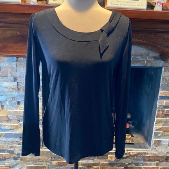 Dressy Top With Tie Detail at Neckline - Picture 1 of 4